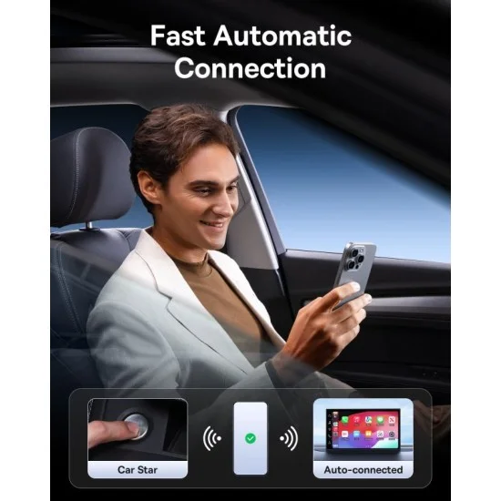 Baseus SafeJourney Wireless CarPlay Adapter &ndash; Space Grey